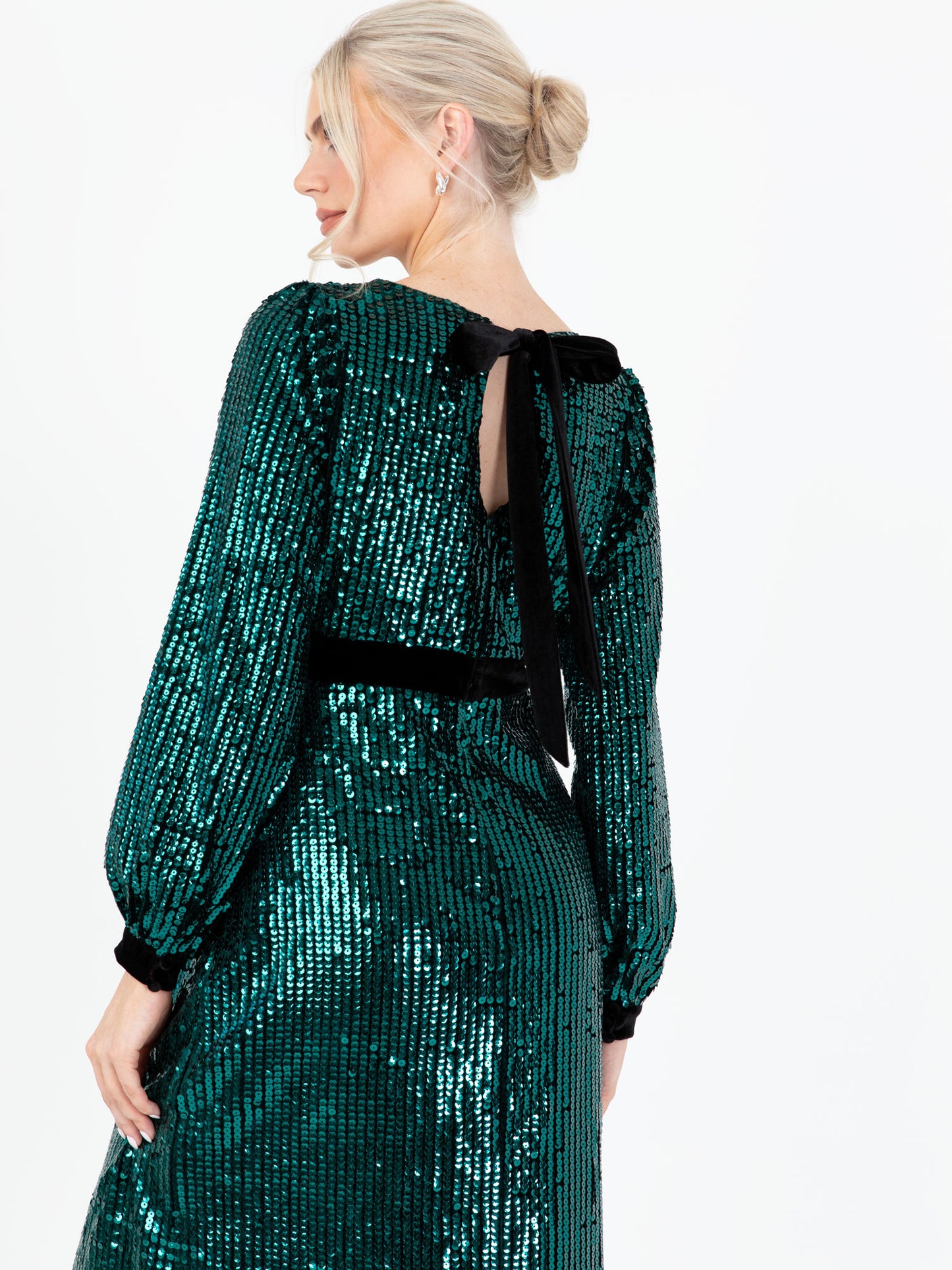 Lovedrobe Luxe Fully Embellished Velvet Midi Dress