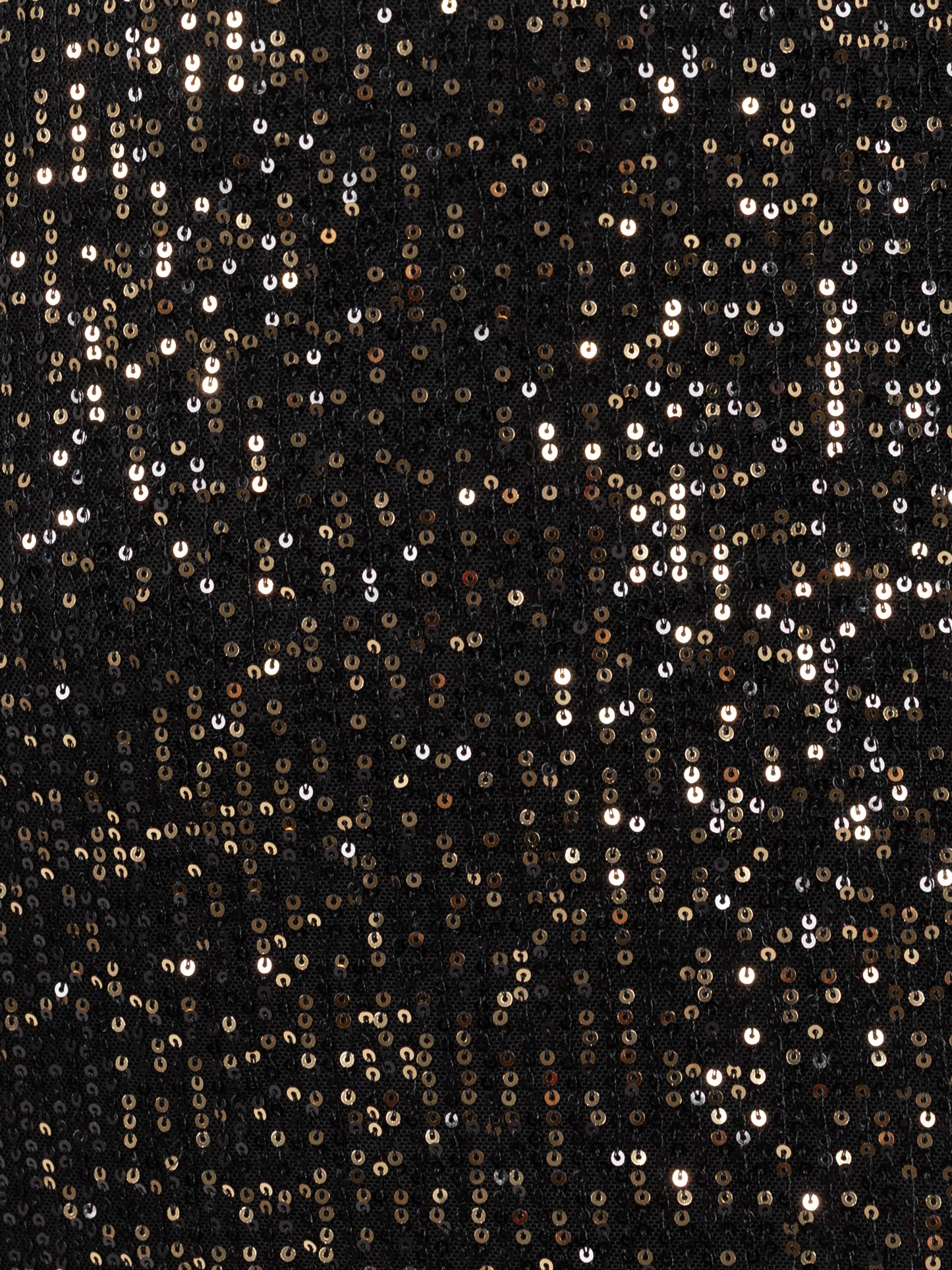 Lovedrobe Black & Gold Sequin Faux Wrap Maxi Sleeve Midi Dress