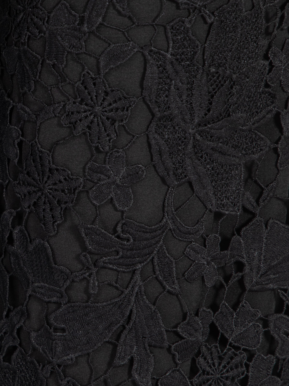 Lovedrobe Black Floral Lace Scalloped Hem Trousers