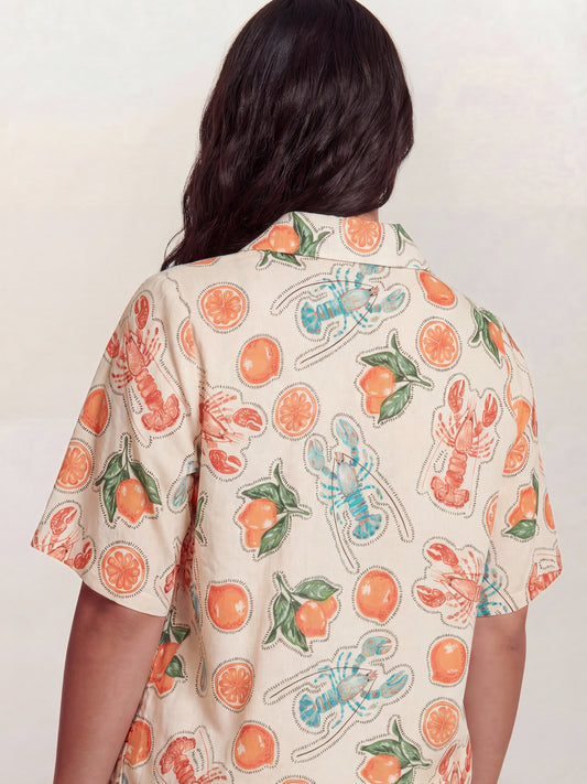 Lovedrobe Lobster & Citrus Print Shirt Co-Ord