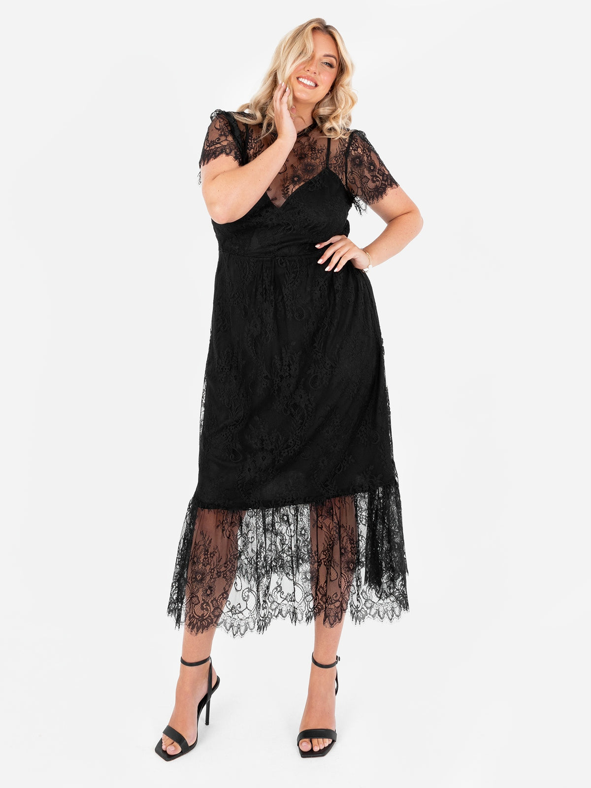 Lovedrobe Lace Midaxi Dress