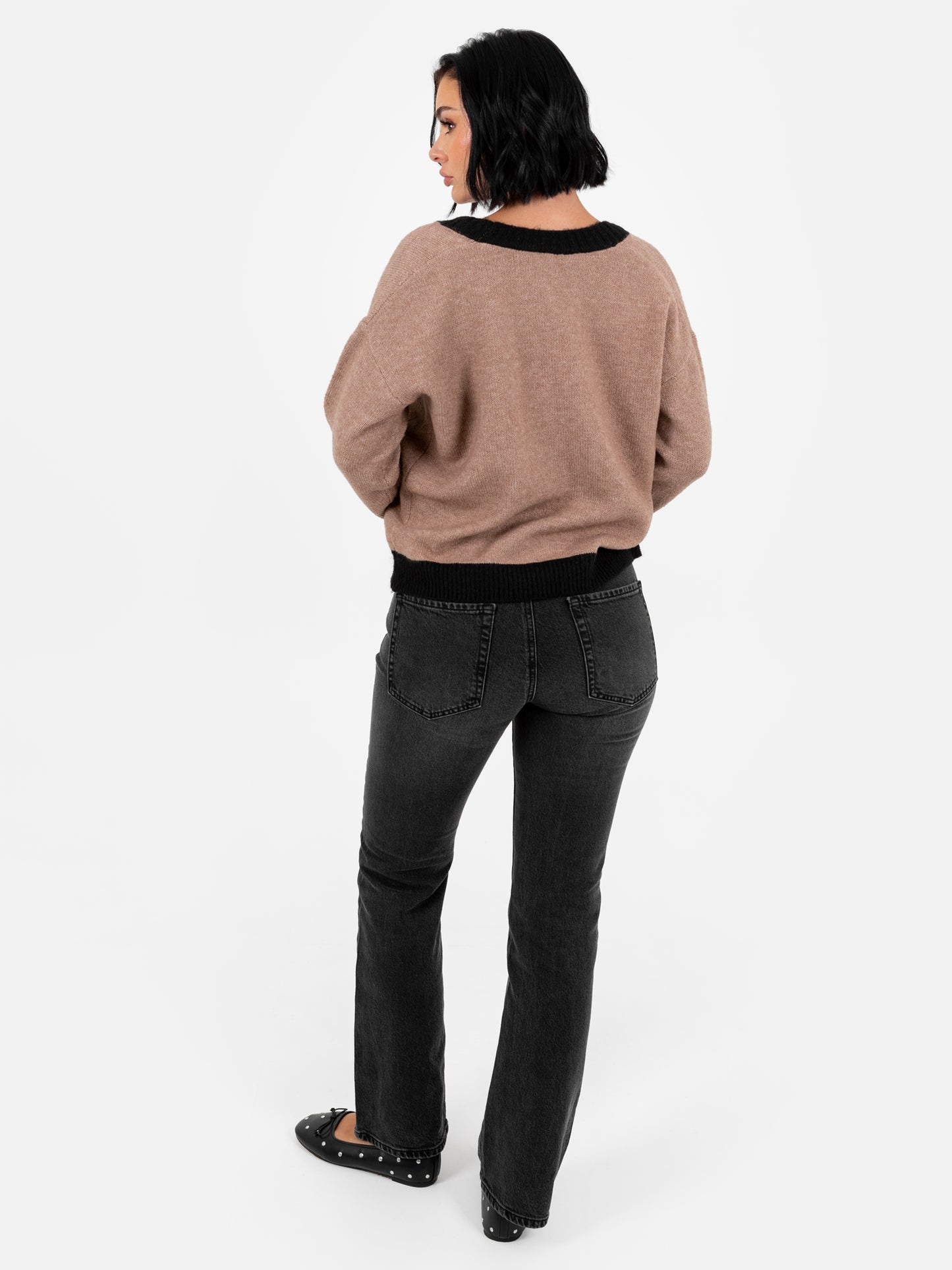 Lovedrobe Contrast Edge & Animal Print Ribbon-Tie Cardigan