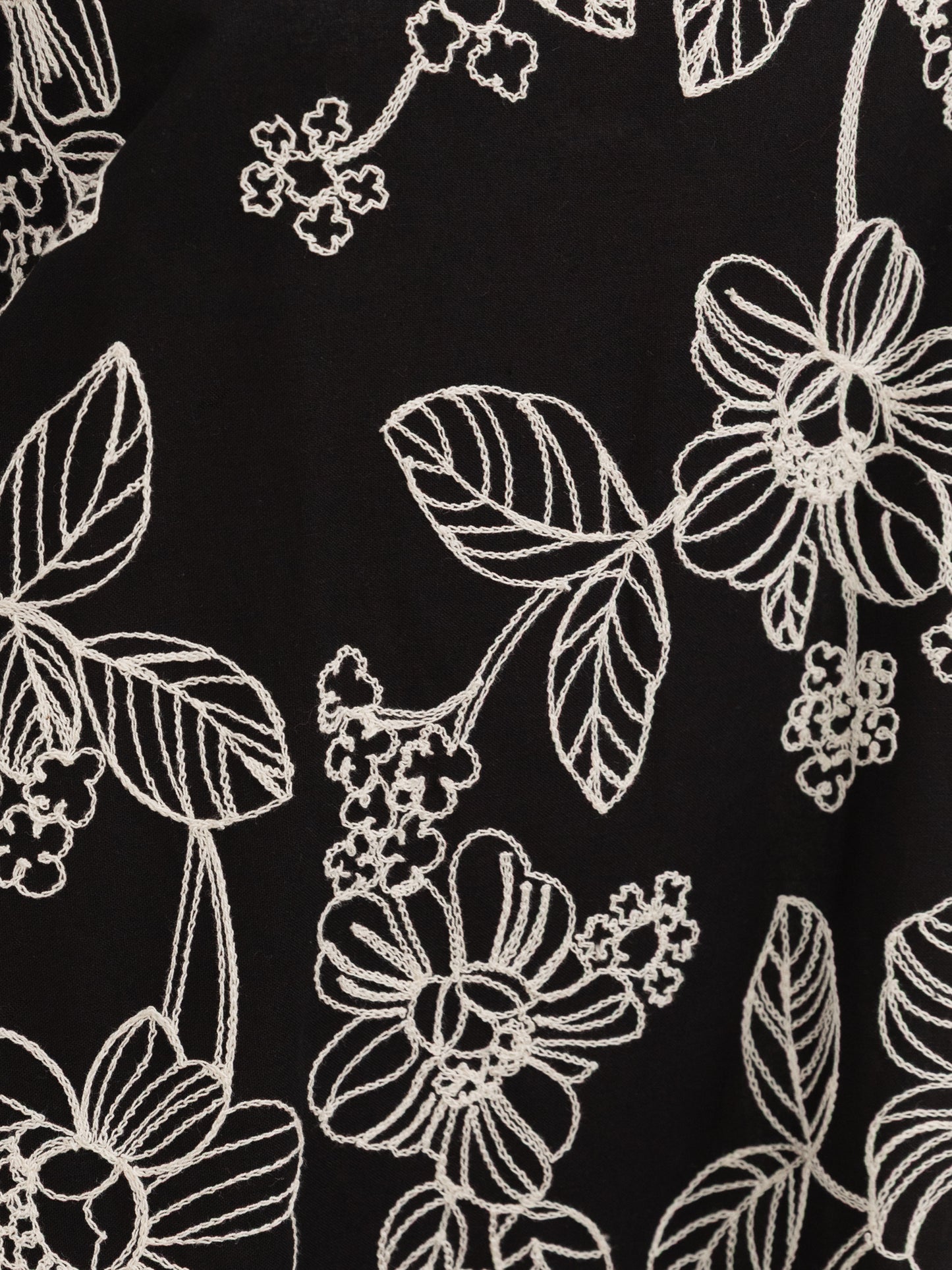 Lovedrobe Black Embroidered Short Sleeve Swing Mini Dress