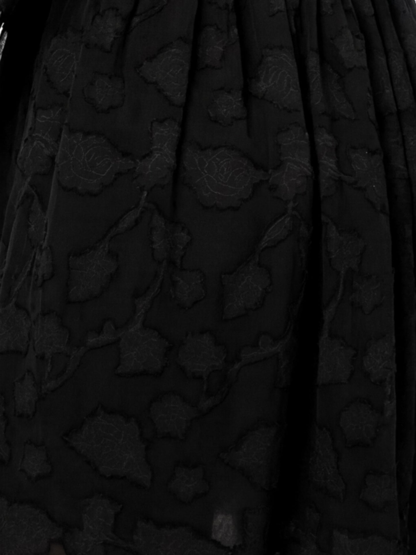 Lovedrobe Black Floral Burnout Lace Detail Long Sleeve Mini Dress