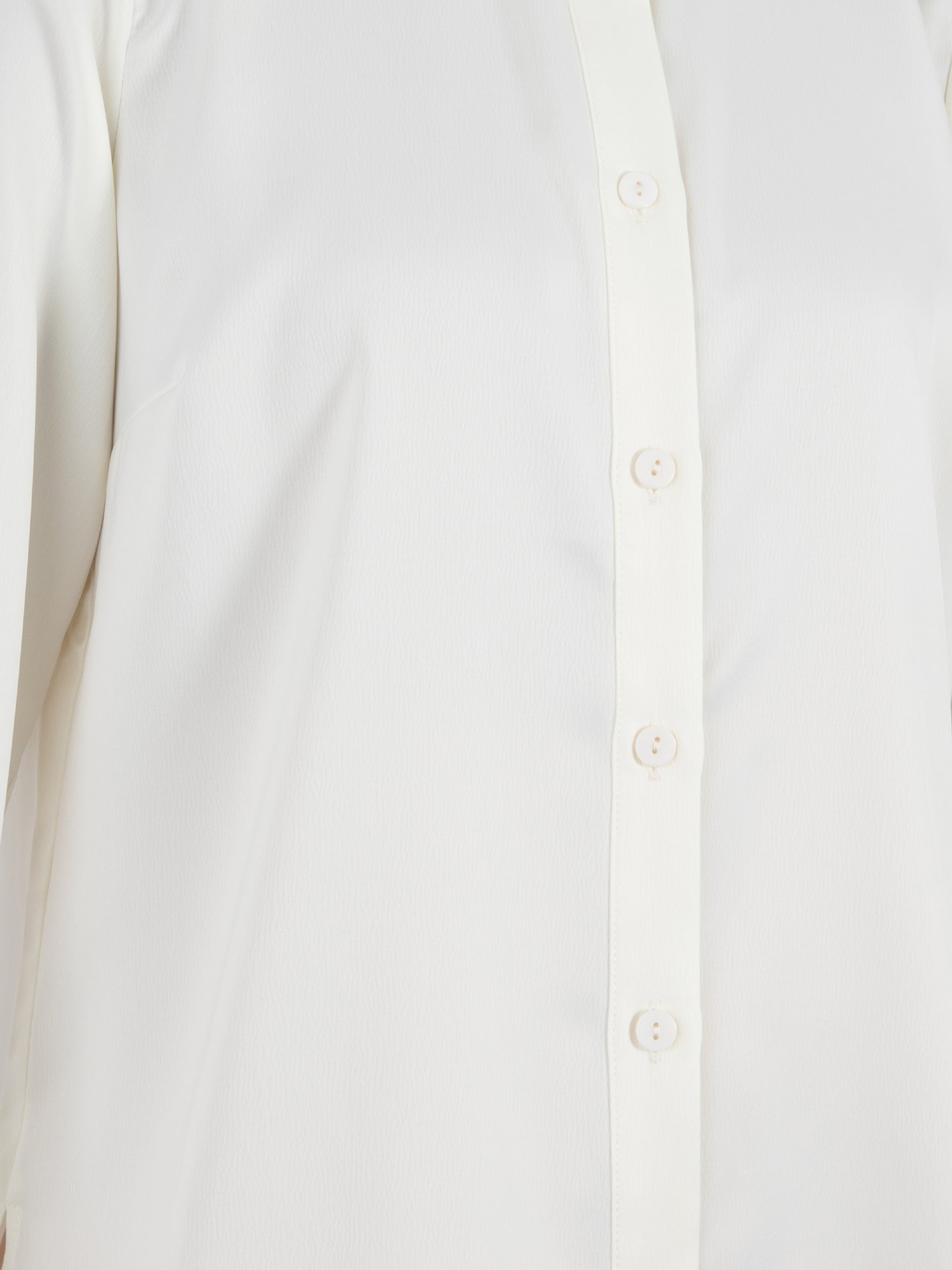Lovedrobe Ivory Satin Shirt With Feather Cuffs