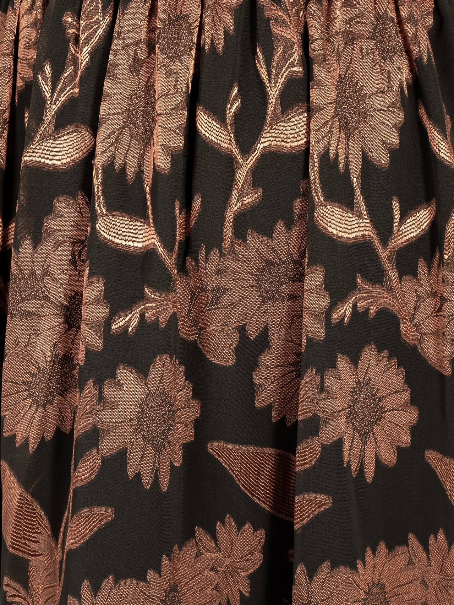 Lovedrobe Floral Jacquard Faux Wrap Long Sleeve & Tie Back Maxi Dress
