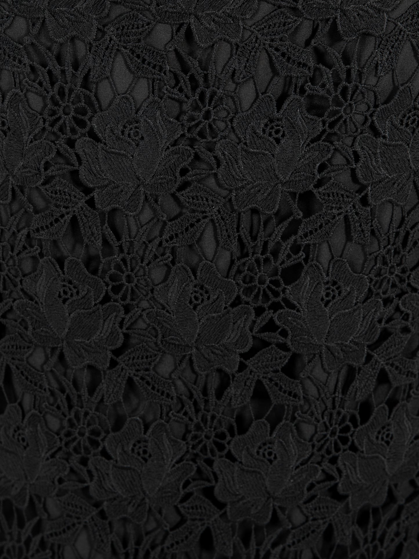 Lovedrobe Black Floral Lace Midaxi Skirt