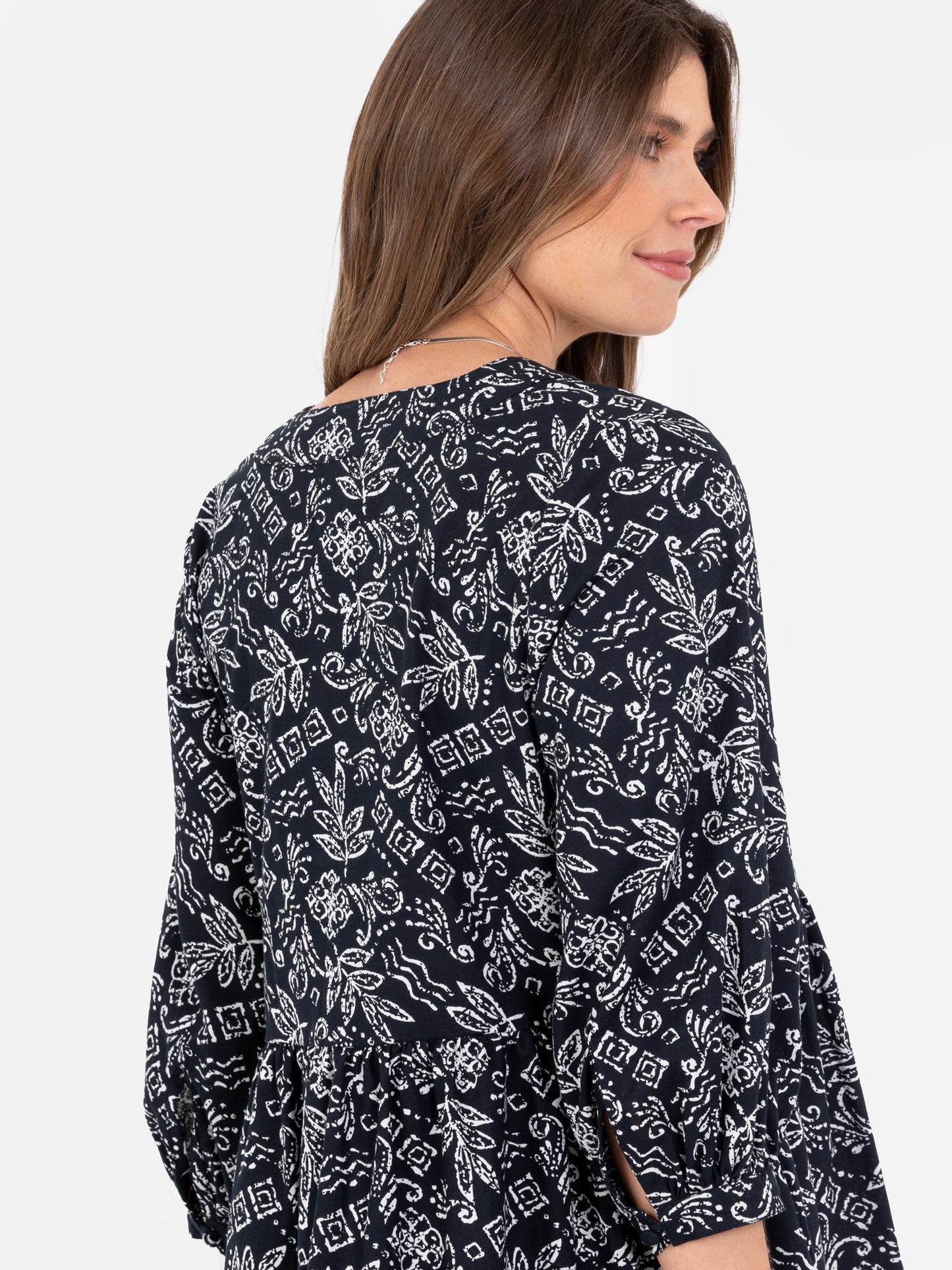 Lovedrobe Monochrome Cotton Mini Smock Dress