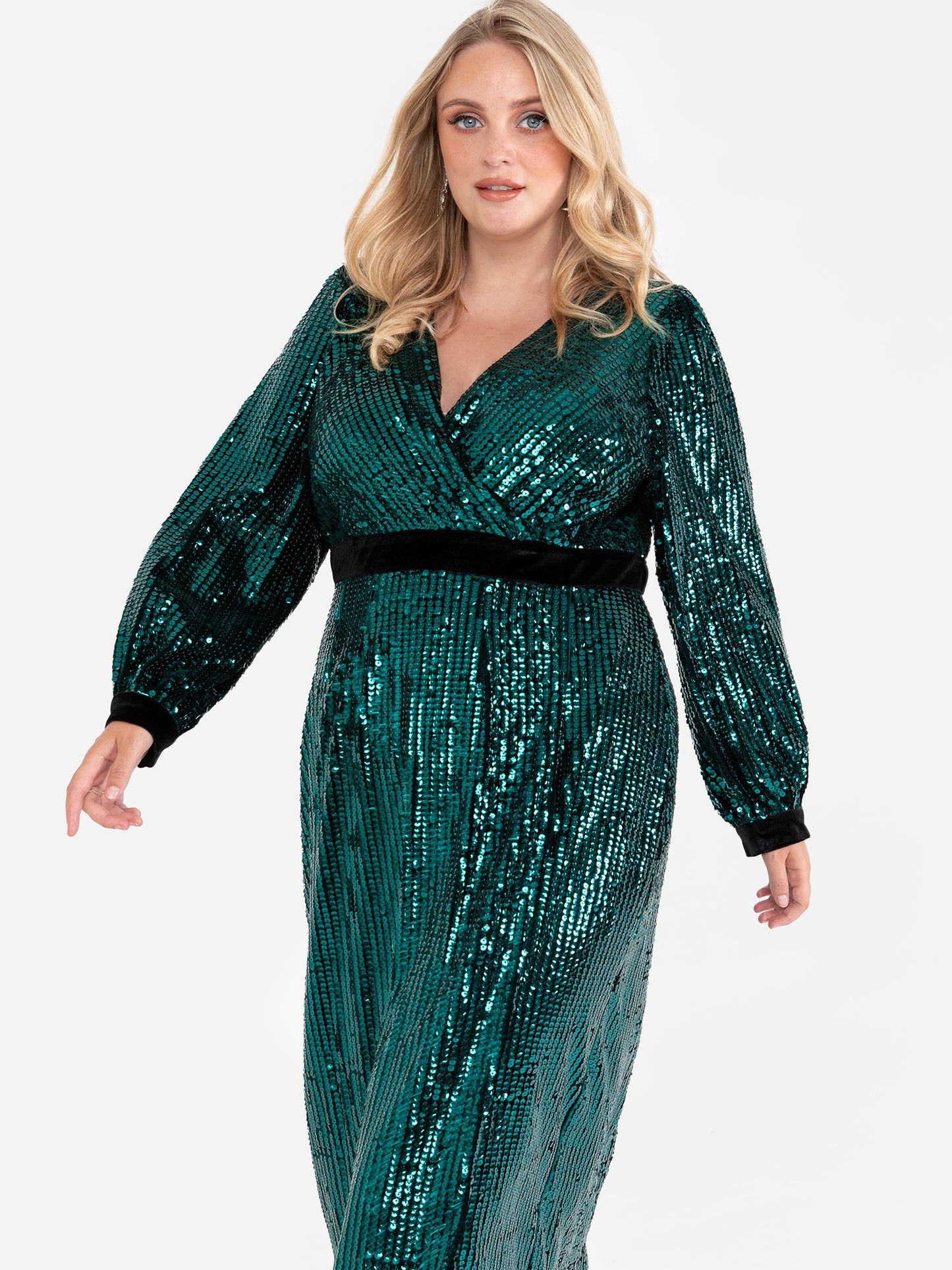 Lovedrobe Luxe Fully Embellished Velvet Midi Dress