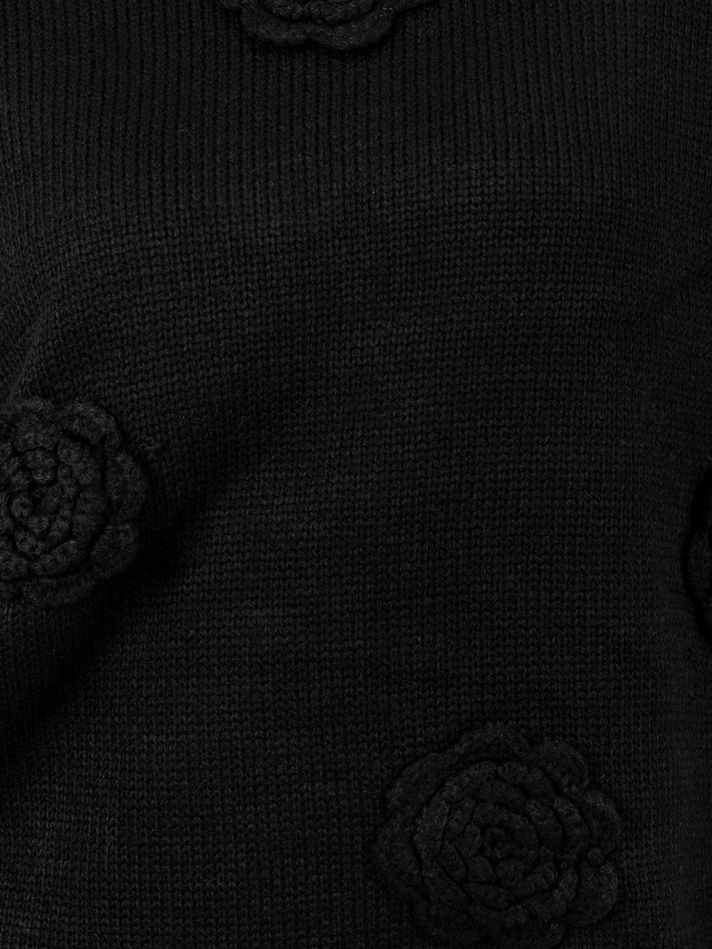 Lovedrobe Black Floral Applique Jumper