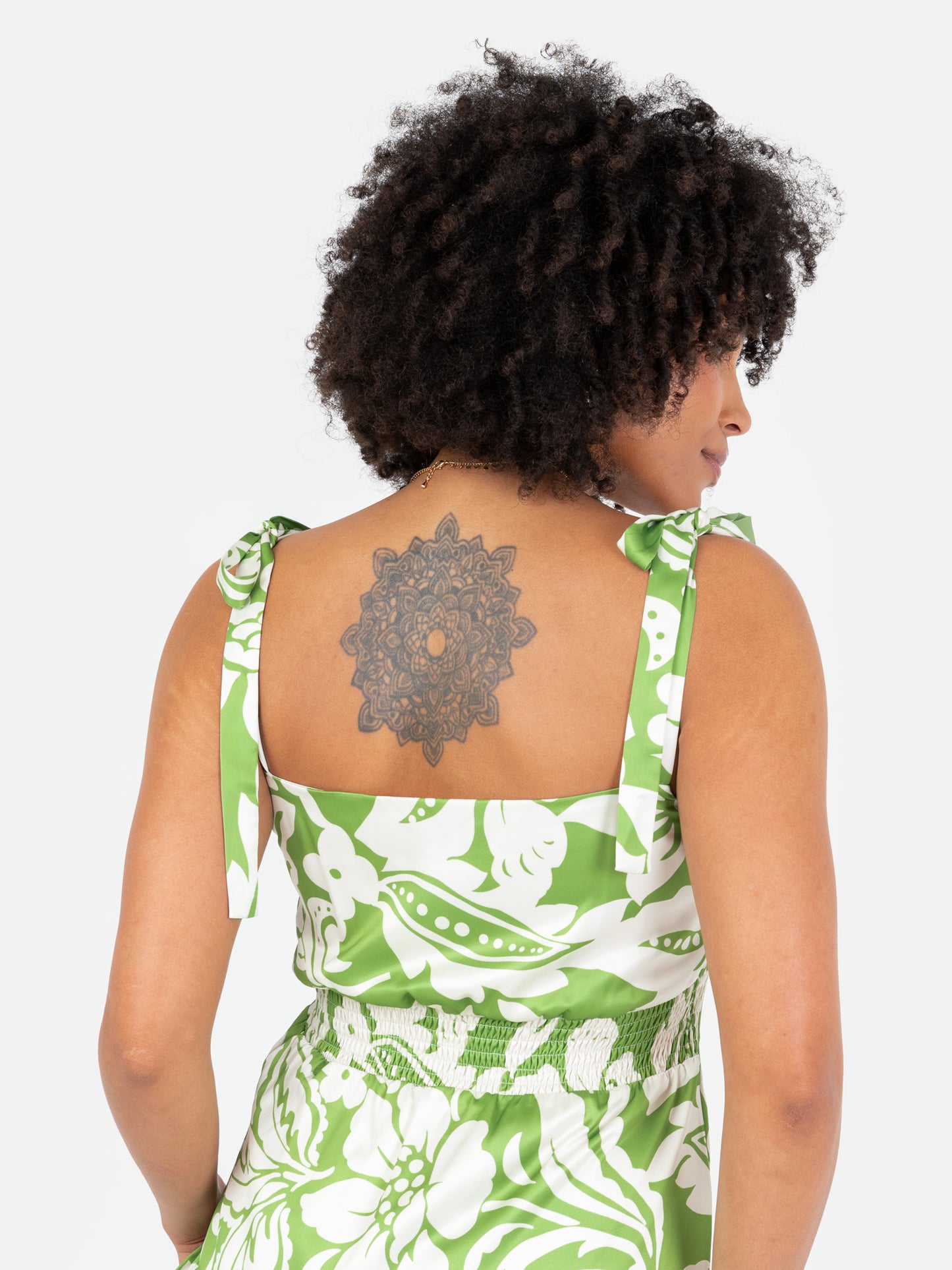 Lovedrobe Floral Tie Shoulder & Ruffle Detail Midaxi Dress