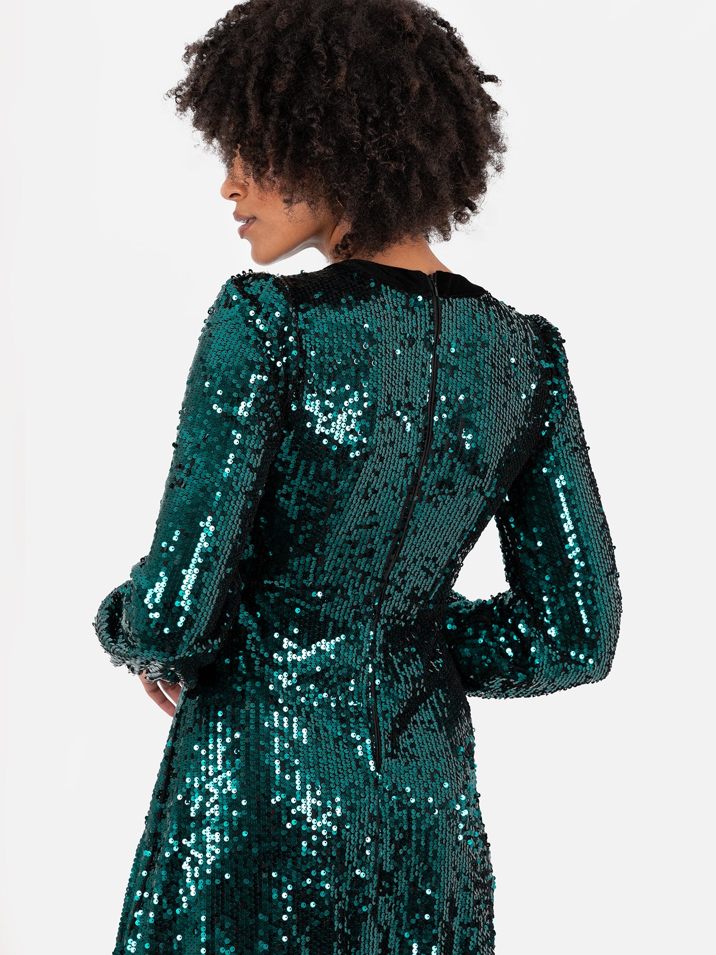 Lovedrobe Fully Embellished Velvet Bow Detail Mini Dress