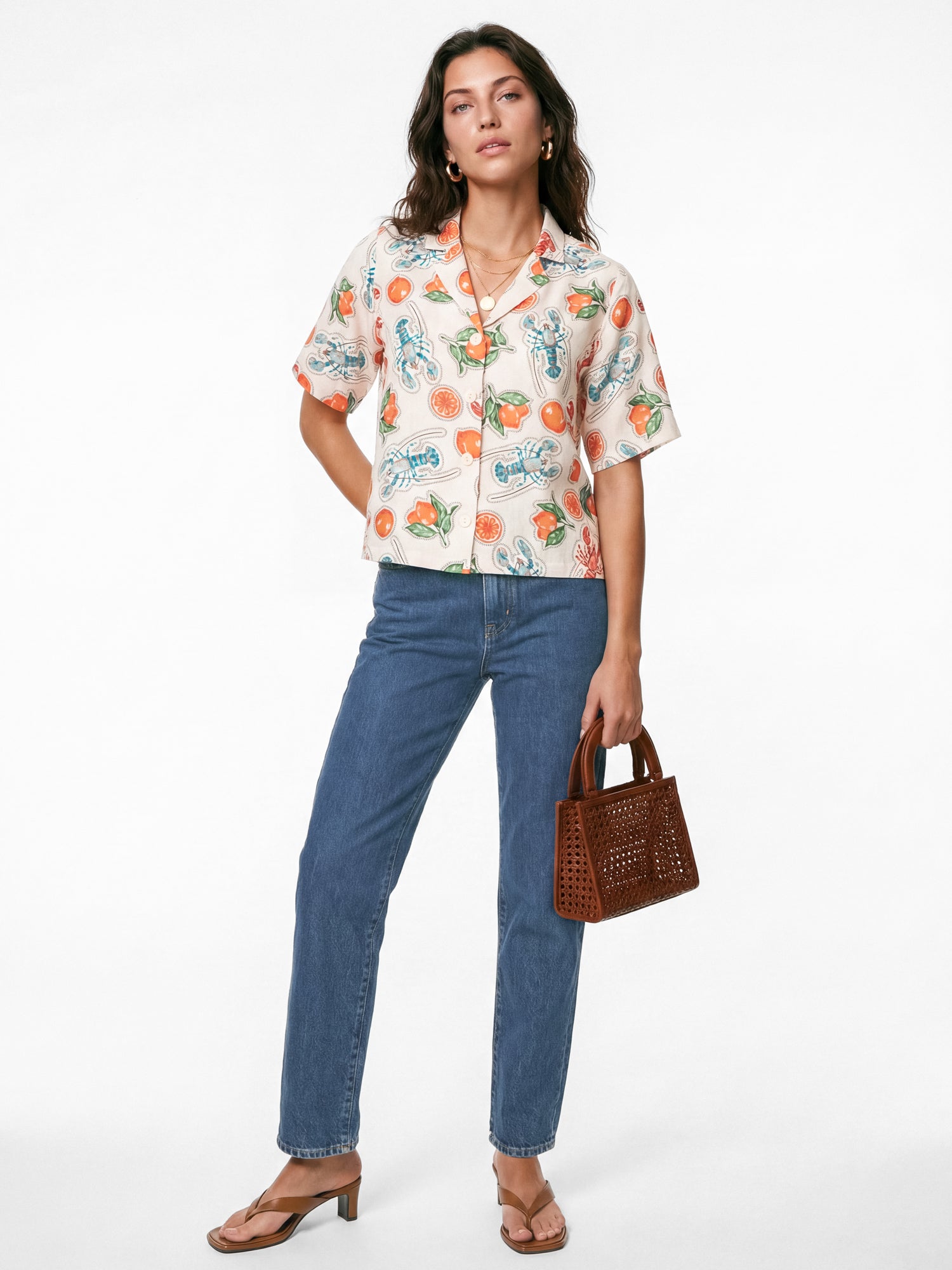 Lovedrobe Lobster & Citrus Print Shirt Co Ord