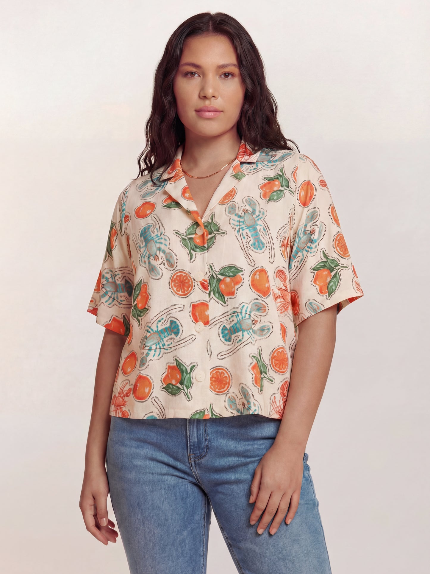 Lovedrobe Lobster & Citrus Print Shirt Co-Ord